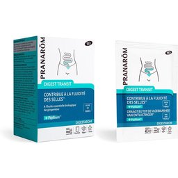 Pranarôm - Digestarom - Digest Transit - Contribue À La Fluidité Des Selles - Huile Essentielle De Gingembre 100% Pure Et Naturelle - Riche En Fibres - Vegan - 10 Sachets