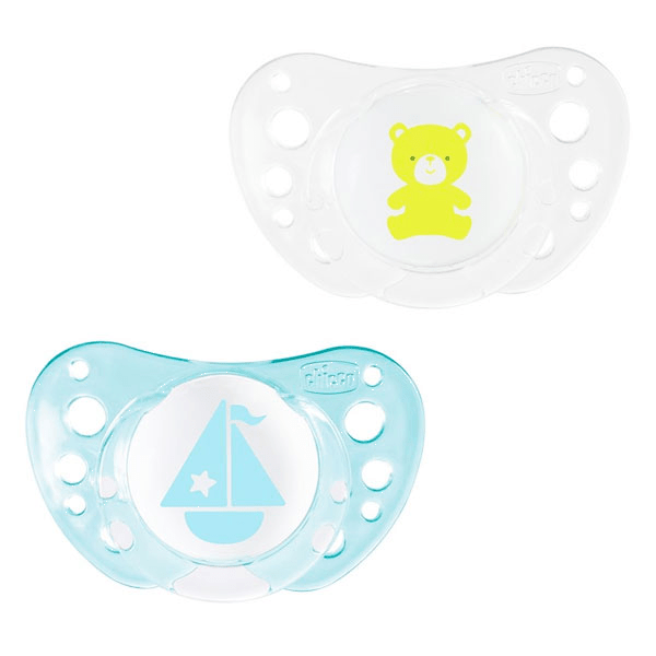 Sucette Physio Air Silicone Bleue 0-6m + Boîte Stérilisable Lot de 2