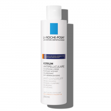 LA ROCHE-POSAY Kerium shampooing-crème antipelliculaire cuir chevelu sec flacon 200ml