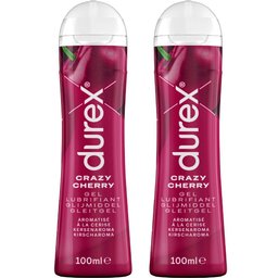 Gel Lubrifiant Crazy Cherry - Goût Cerise - Lubrifiant à Base d'Eau - 2 x 100 ml