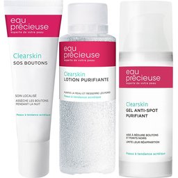 Eau Précieuse Lotion Purifiante + Gel Anti-Spot Purifiant + SOS Boutons Assèche les Boutons