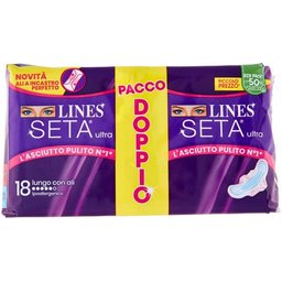 Seta Ultra Serviettes Longue avec Ailes 18uts