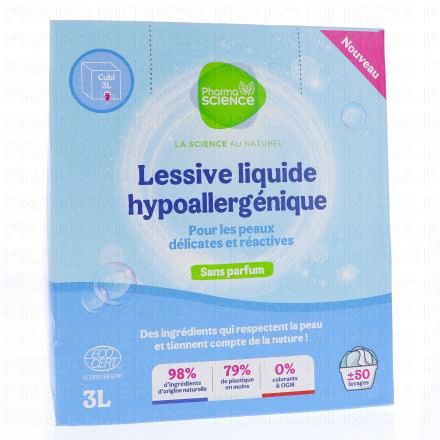 Lessive liquide hypoallergénique cubi de 3l