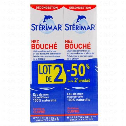 STÉRIMAR Hypertonique nez bouché enrichi en cuivre lot de 2 flacons 100ml