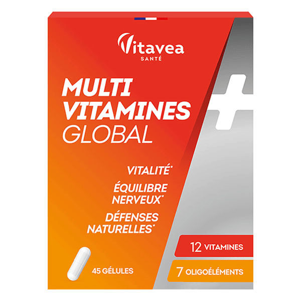 Multi Vitamines Global Vitalité Equilibre nerveux 45 gélules
