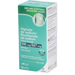 Alginate/Bicar de Sodium 500 mg/267 mg s/s