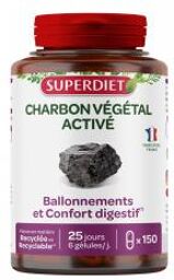 Charbon Végétal - Maxi Pot - 150 Gélules - Pot 150 gélules