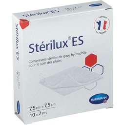 Hartmann Stérilux® ES Compresses de gaze stériles 7,5 cm x 7,5 cm