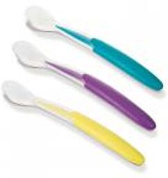 3 Cuillères Souples Silicone 4M+ - Blister 3 Cuillères