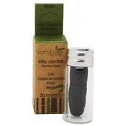 Fil dentaire en vambou Menthe + Bambou Carbone + Xylitol 30m