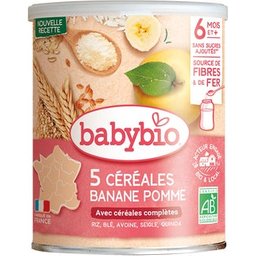 5 Céréales Banane Pomme +6m 220g