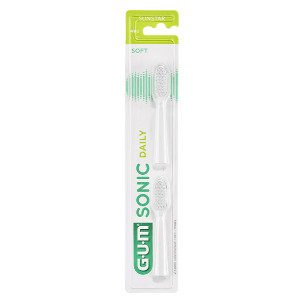 Brosse à Dents Electrique N°4110 Sonic Daily Recharge Soft Blanche 2 unités