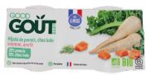 Mijoté Panais Chou Kale Saumon Aneth 6 Mois Bio 2 Pots - Carton 2 pots de 190 g