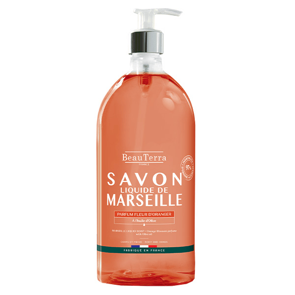Savon Liquide de Marseille Fleur d'Oranger 1L