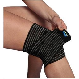 Bandage élastique respirant avec bande Velcro pour le genou Emo