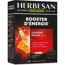 HERBESAN®-Panax Ginseng Meyer, Gelée Royale, Vitamine C, Acérola - 20 ampoules de 10ml
