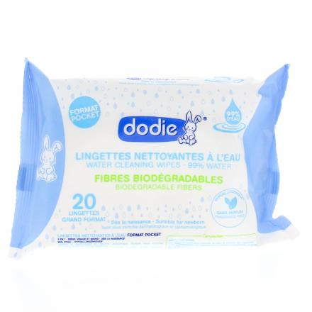 Hygiène et Soin - Lingettes nettoyantes à l'eau paquet de 20 lingettes