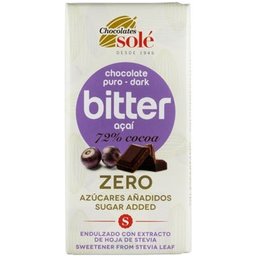 Chocolat Noir 72% Açai Stevia Bio 100g