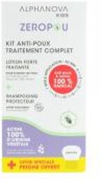 Kids Zeropou Kit Anti Poux Traitement Complet Lotion + Shampoing + Peigne Offert - Coffret 3 produits dont 1 offert