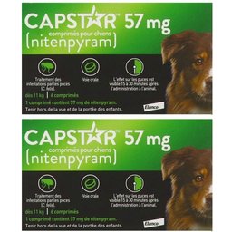 Capstar 57 mg, Comprimé antiparasitaire externe pour chien, bt 6