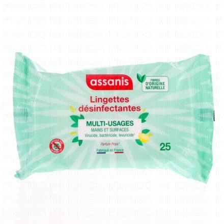 Lingettes - désinfectantes Multi-Usages 25 lingettes