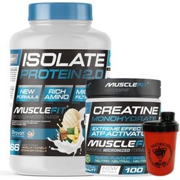 Pack Isolate 2kg Vainilla-Canela + Creatina 300g + Shaker