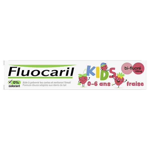 Kids 0-6 ans Dentifrice Bi-fluoré Enfants Arôme Fraise 75ml
