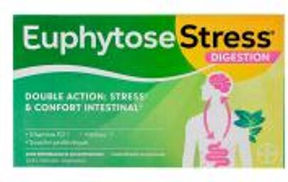 Bayer Euphytose Stress Digestion Confort Intestinal Probiotiques Mélisse Vitamine B2 28 Gélules Végétales - Boîte 2 x 14 gélules