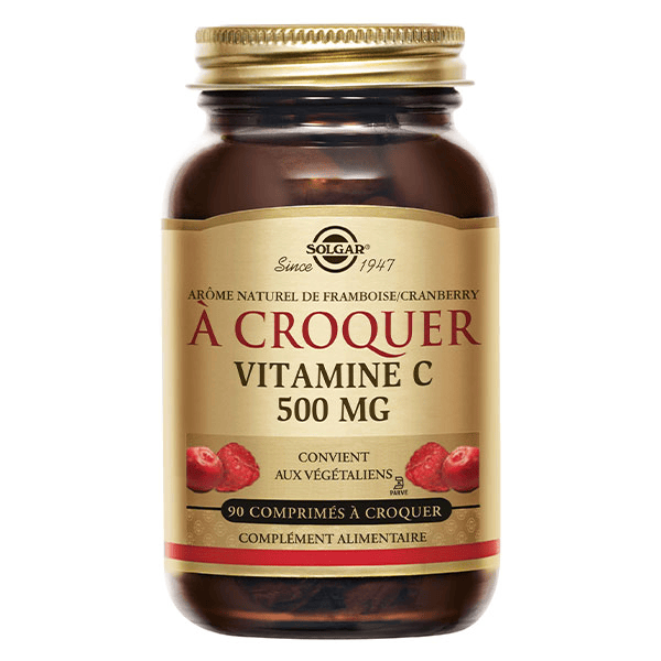 Vitamine C 500mg Framboise Cranberry 90 comprimés à croquer