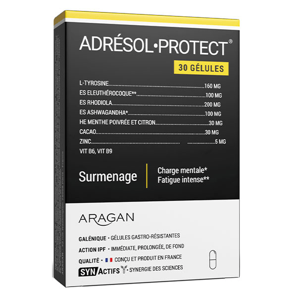 Aragan - - AdresolProtect® - Surmenage - Zinc, Rhodiola - 30 gélules