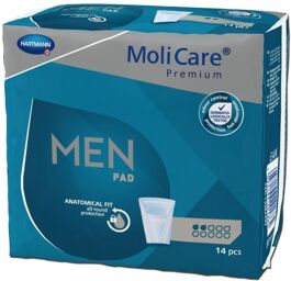 Molicare Premium Men Pads 2 gouttes - 12 paquets de 14 protections