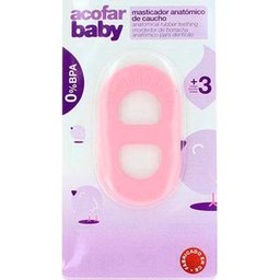Anneau de Dentition Caoutchouc Rose 1ut