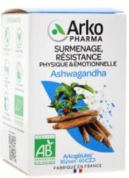 Arkogélules Ashwagandha Surmenage Bio 60 Gélules - Pot 60 gélules
