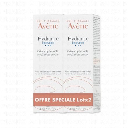 AVÈNE Hydrance crème riche hydratante lot de 2 x 40ml