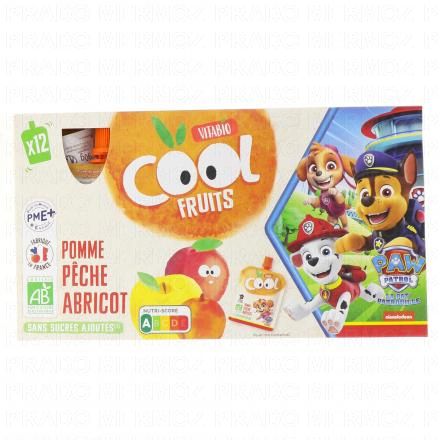 Cool fruits - Gourdes La Pat's Patrouille Pomme Peche Abricot x12