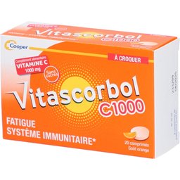 C1000 A Croquer - Complément alimentaire Vitamine C - 20 comprimés à croquer - Goût Orange