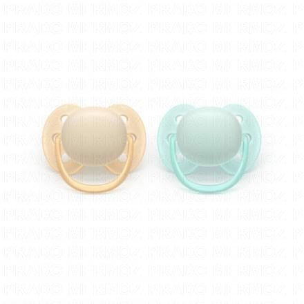 Ultra Solft - Sucettes 0-6 mois beige / bleu