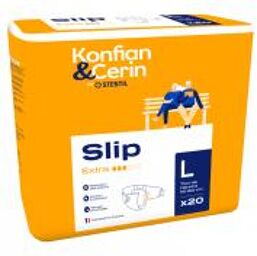 Konfian & Cerin Slip Extra 20 Changes Complets pour Adultes Taille L - Paquet 20 changes complets