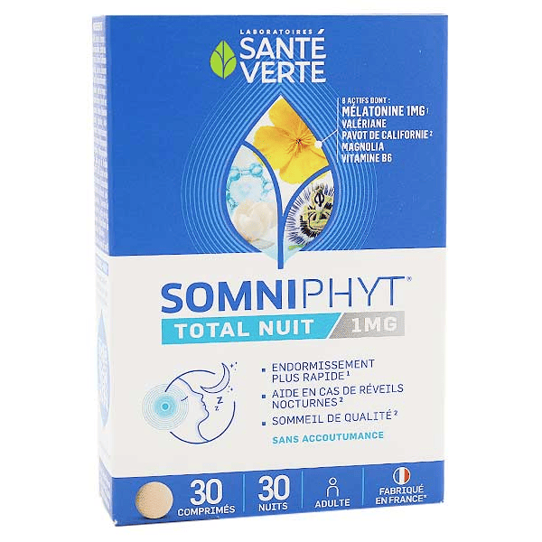 Somniphyt Total Nuit Mélatonine 1mg 30 comprimés