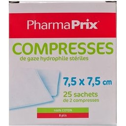 Compresses Gaze Stériles 7,5x75cm 50 Sachets