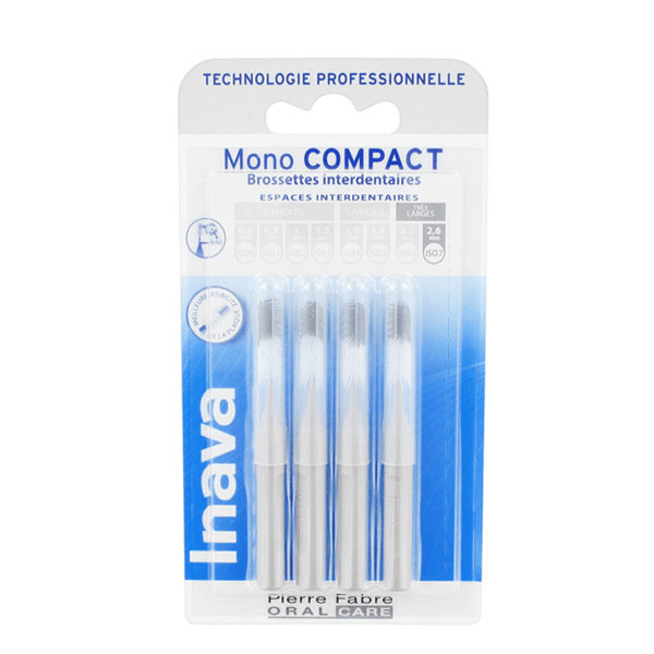 Brossettes 2.6mm Mono Compact Gris Espaces Tres Larges 4 unités