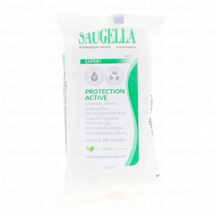 Expert Protection Active - Lingettes Nettoyantes Intimes 15 Lingettes