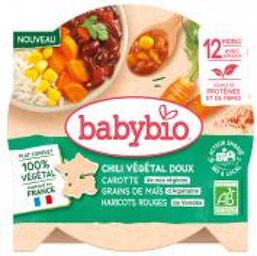 Chili Végétal Doux - Carotte Maïs Haricots Rouges 230 g - Plat 230 g
