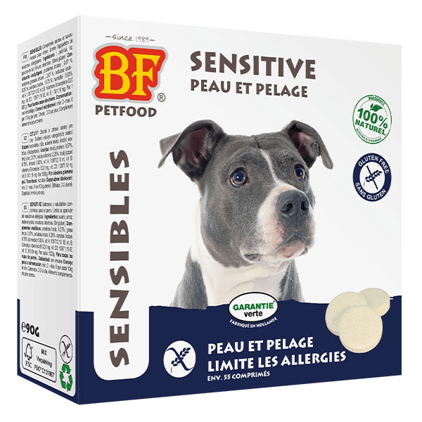 comprimés Sensibles Peau et Pelage pour Chien, 55 pièces