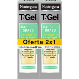 NEUTROGENA T/GEL CHAMPÚ ANTICASPA CABELLO GRASO 250ML + 250ML