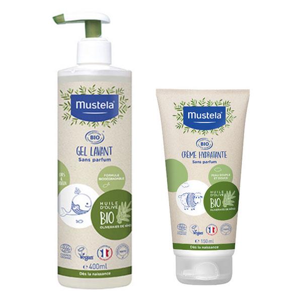 – Lot Bain & Soin Bio : Gel Lavant 400ml + Crème Visage 150ml