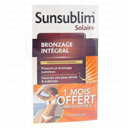 Sunsublim bronzage intégral offre spéciale 3 mois 3x 30 capsules