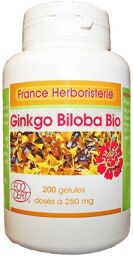 GELULES GINKGO-BILOBA - dosées à 250 mg.
