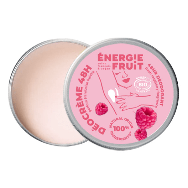 Energie Fruit Deocrème 48H Certifié Framboise Fraîche Bio par Ecocert 45g