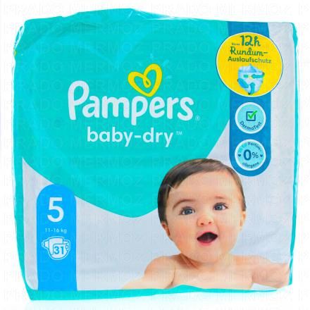Baby dry 12h taille 5 - 11à16kg x31 couches